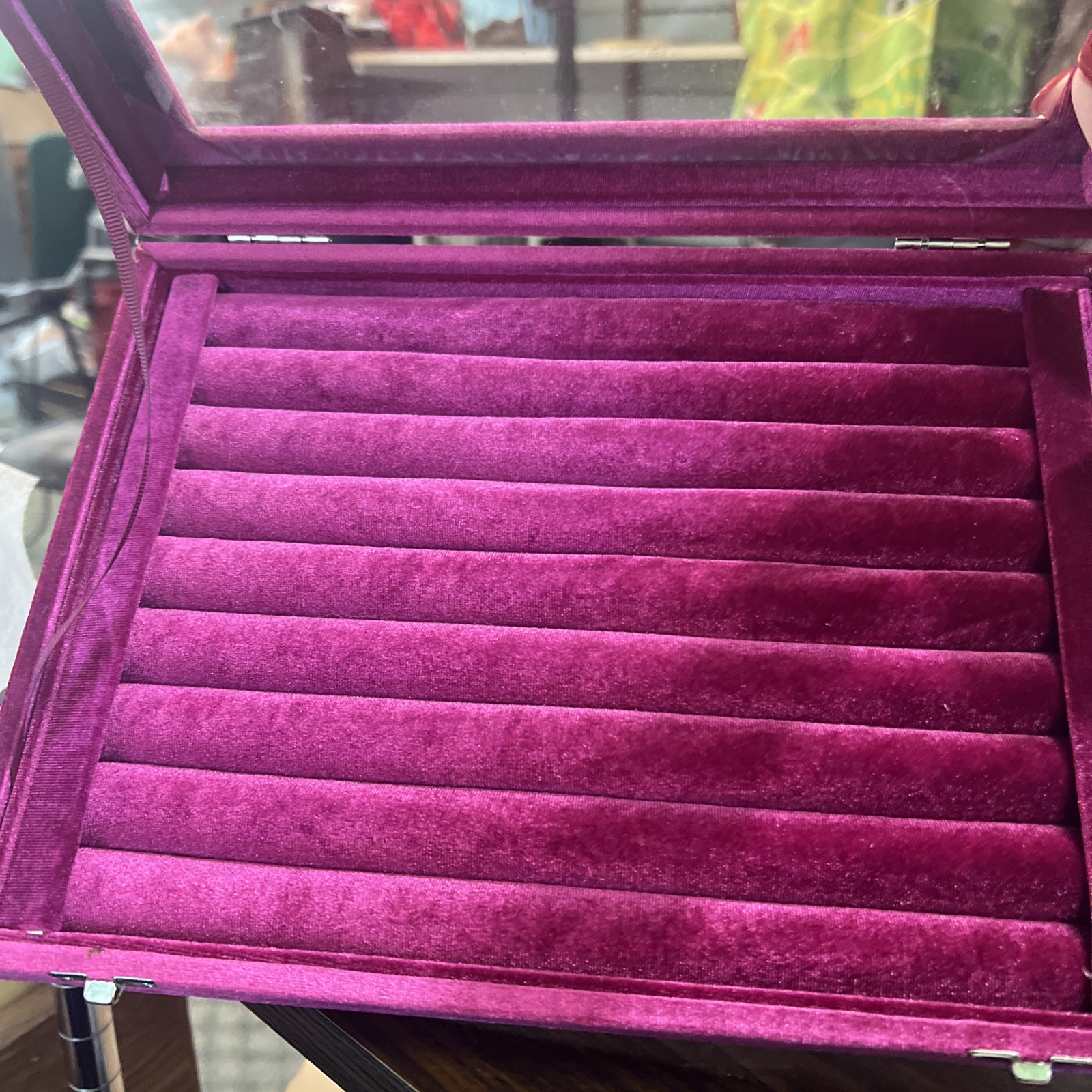 Bp Bomb Party Box with Clear Lid Velvet Tray for Jewelry Storage Display