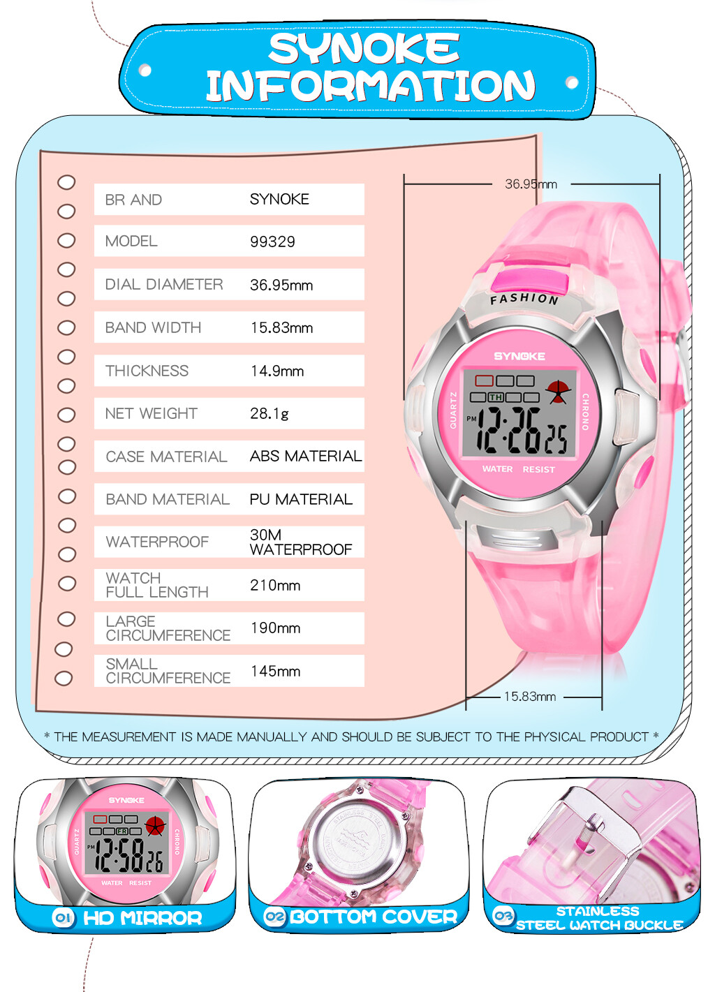 1X Child Boy Girl Xmas Gift Multifunction Sport Electronic Digital Wrist Watch