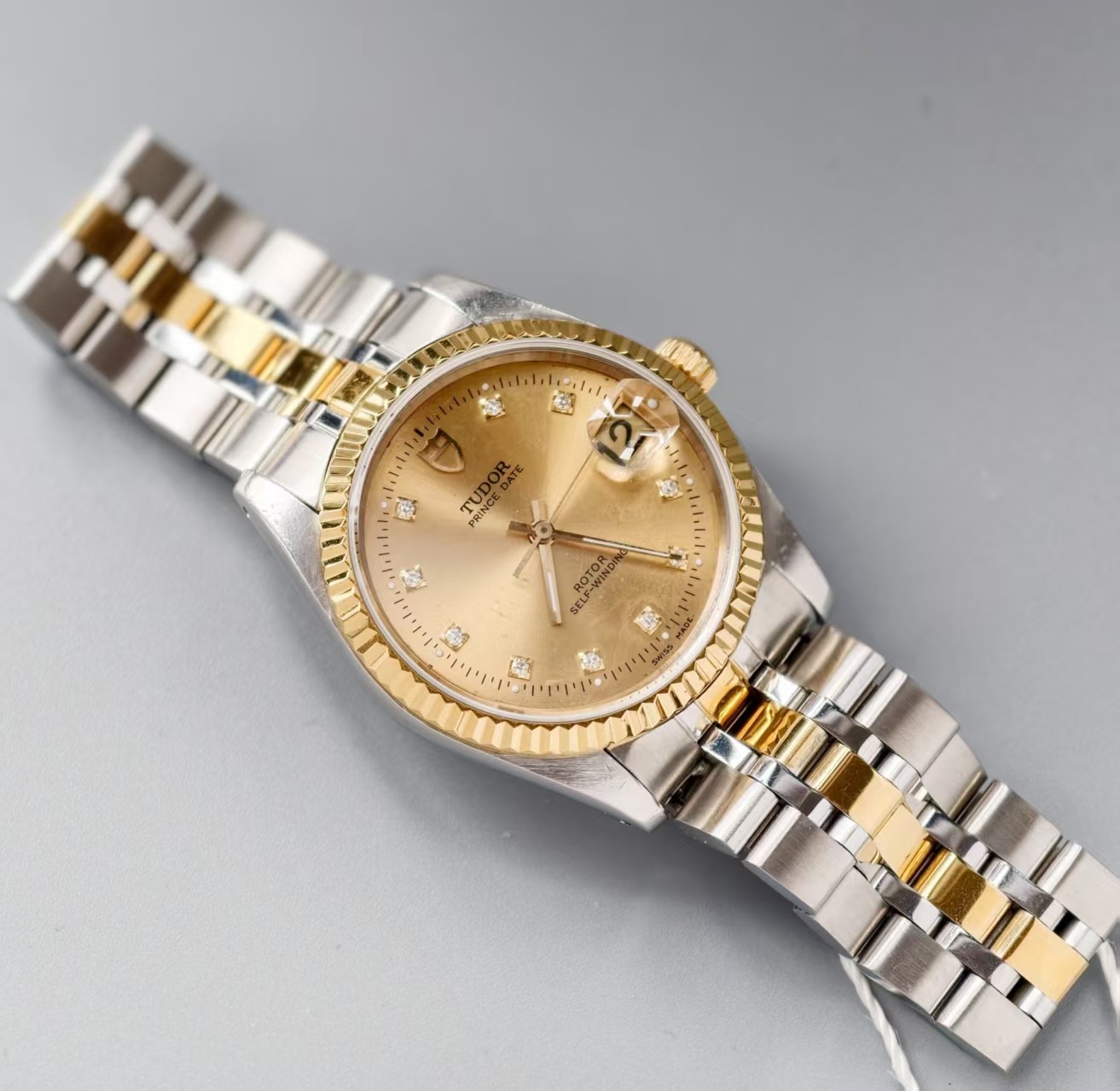 Tudor Gilding Dial Prince Date 74033 Men’sWatch Automatic 34mm Champagne Pointer