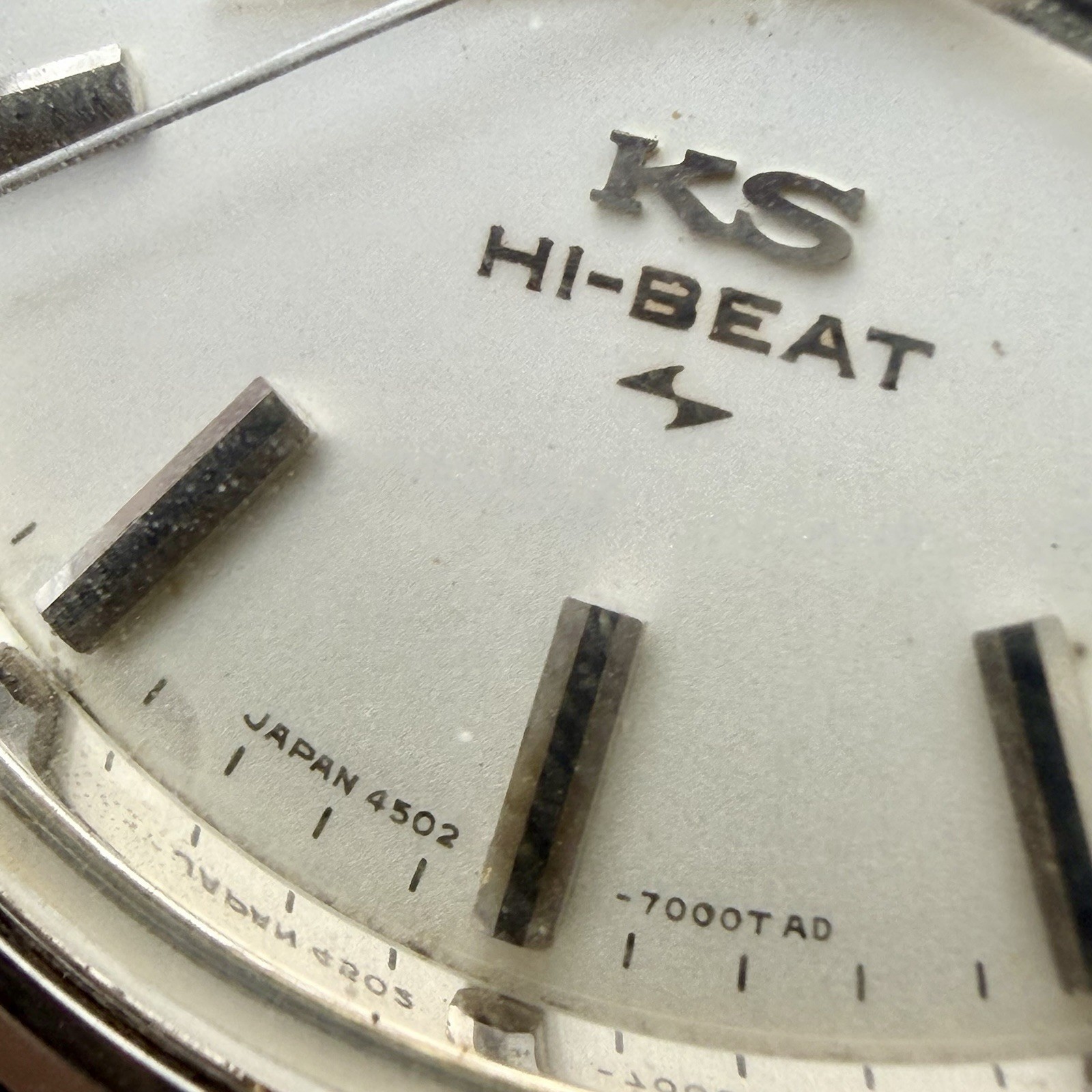 Vintage King SEIKO KS Hi-BEAT 4502-7001 Hand Winding Men’s Watch RUNS!