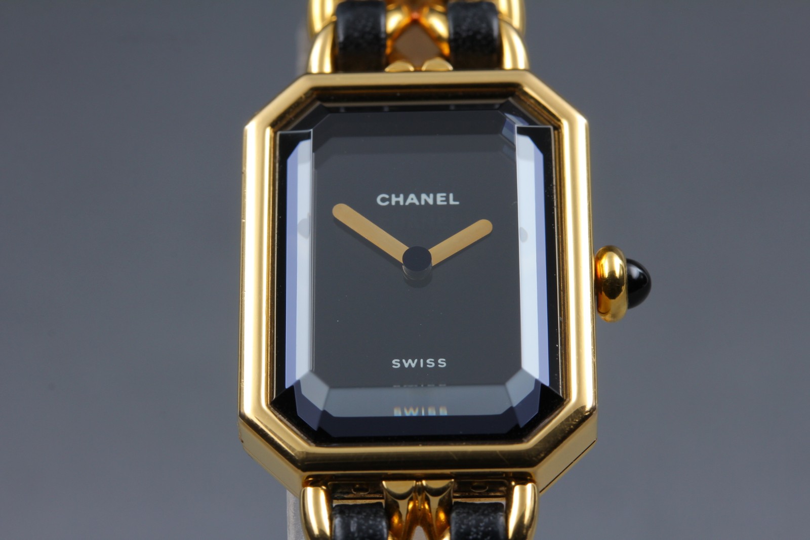 Near MINT CHANEL Premiere L H0001 Black Bracelet Quartz 20mm Women’s Watch JAPAN