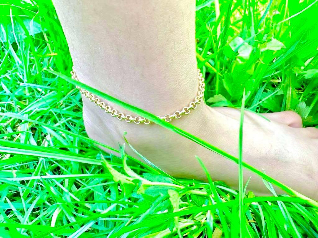 18k 18carat yellow gold plated Unisex Rolo Belcher Necklace all sizes Width=3mm