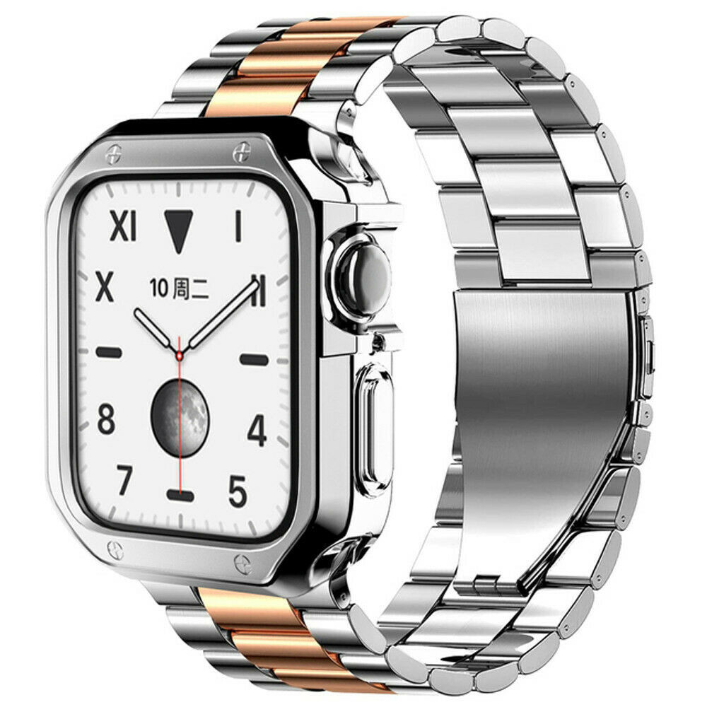 Stainless Steel Band + Case for Apple Watch 11 10 9 8 7 6 5 iWatch 38-46mm Strap