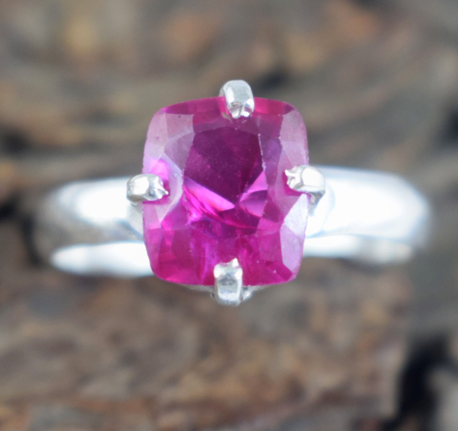 Pink Rubellite Tourmaline 5.85 Ct Natural Cushion Gemstone Women Ring See Video
