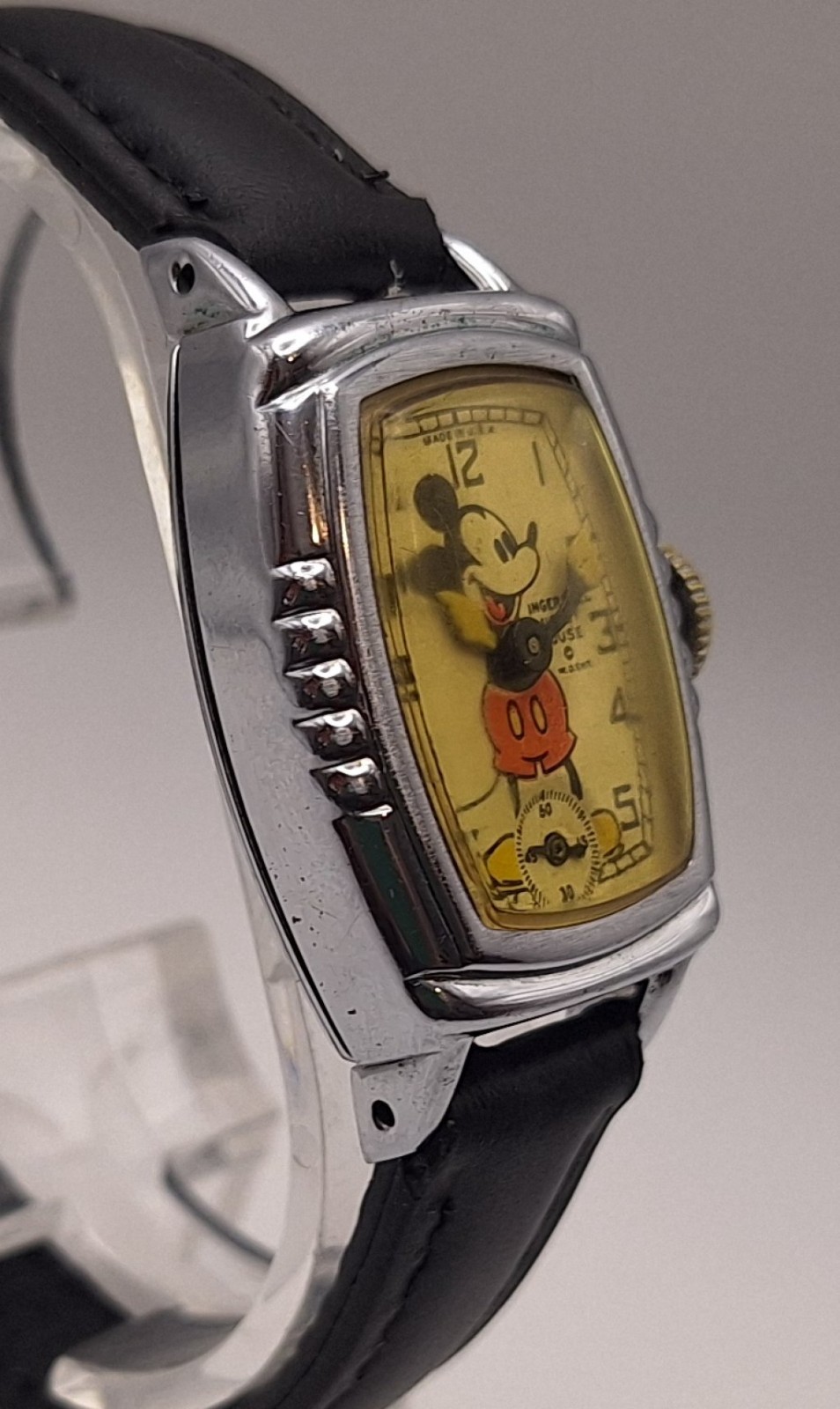 1930’s Ingersoll Mickey Mouse Deluxe Watch Serviced and Wearable BEAUTY 1937