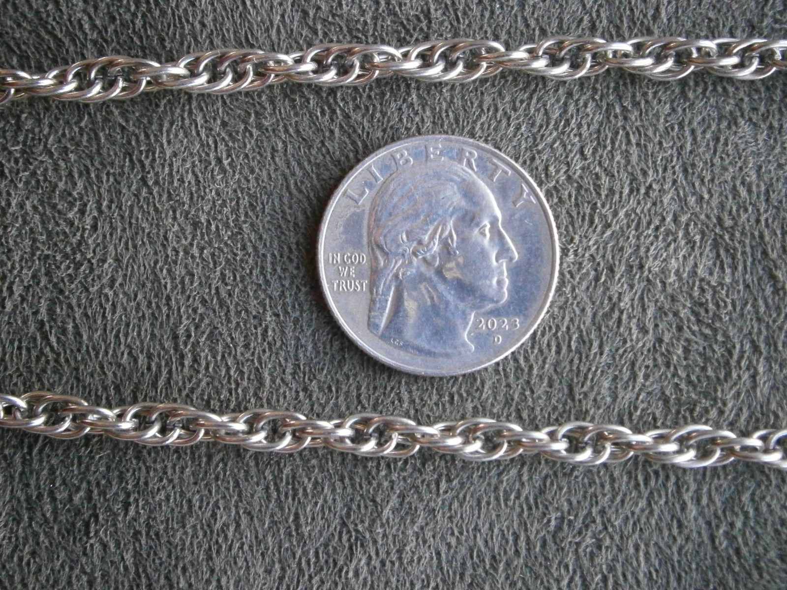 Prince of Wales Rope Chain Vintage Silvertone 24″ Necklace 16.3g ~ Not Dainty