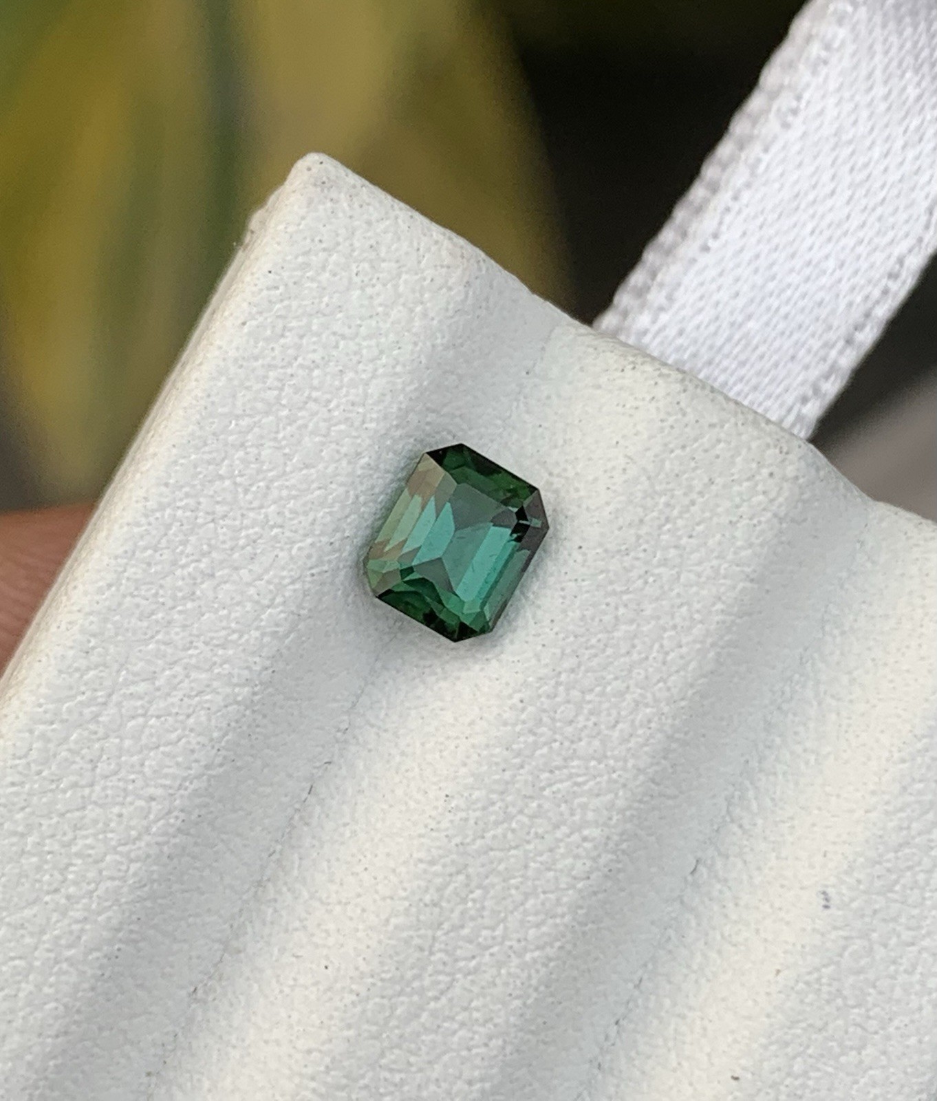 0.82 Carat Natural Green Tourmaline – 5mm Emerald Cut Afghanistan Loose Gemstone