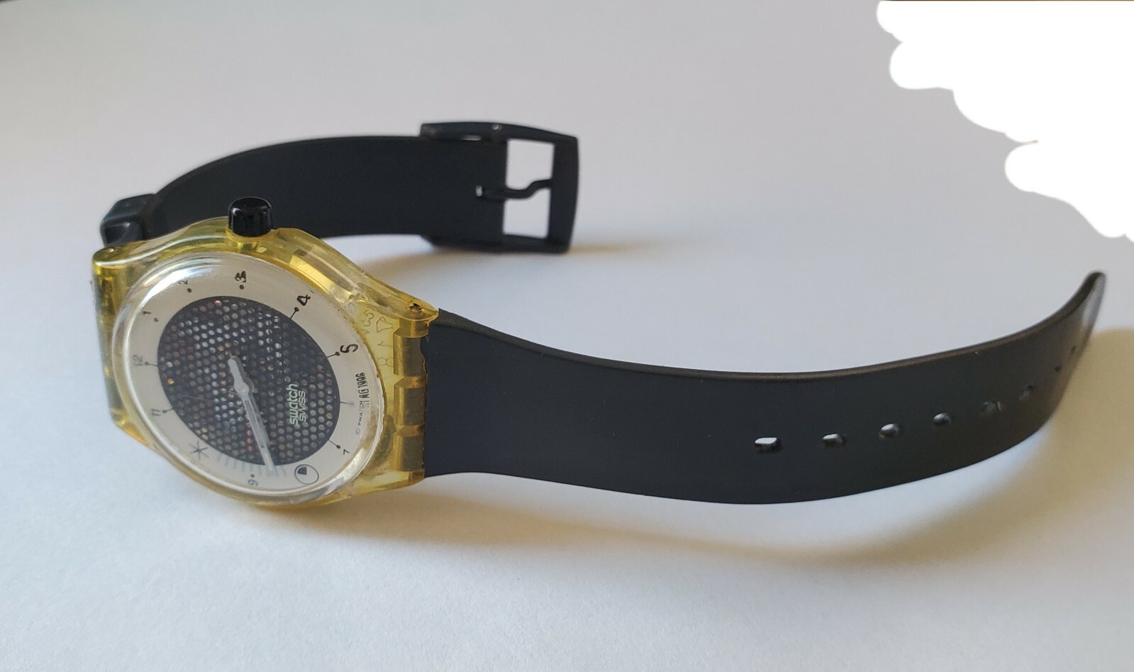Swatch Watch Swiss On Off See Thru clear transparent