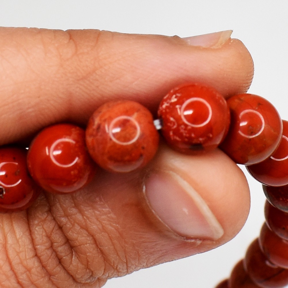 Red Jasper Elegant 100.00 Cts Top Grade Stretchable Bracelet Beaded VK 42 AZ1