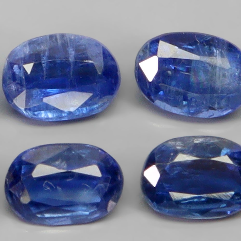 Oval Cut Natural Cornflower Blue Kyanite Nepal 6pcs 5.92ct 7x5mm Lot Gemstone