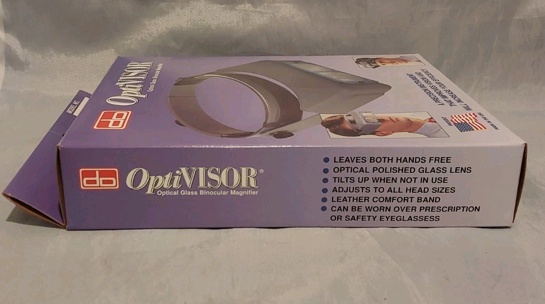 Optivisor- Optical Glass Binocular Magnifier- Model DA-5 with 2.5x Magnification