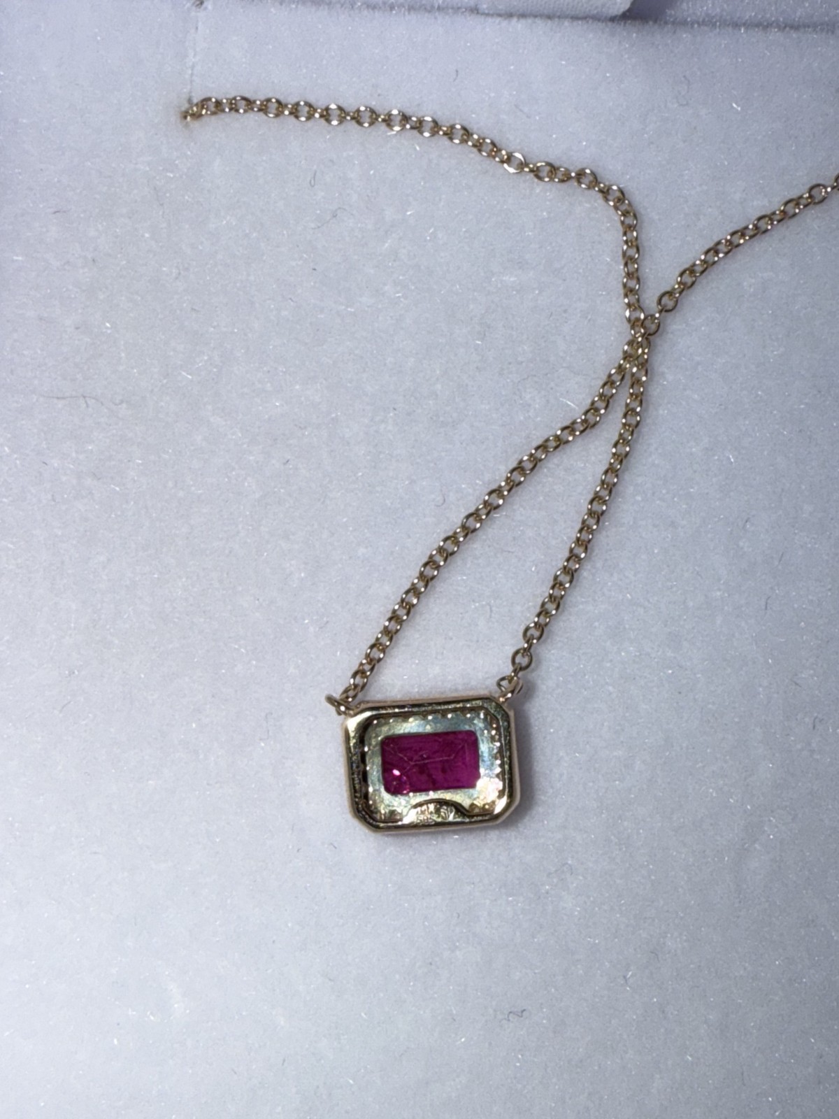 Brand New Lori Kassin Fine Jewels Pink Ruby and Diamond Necklace- Still in Box