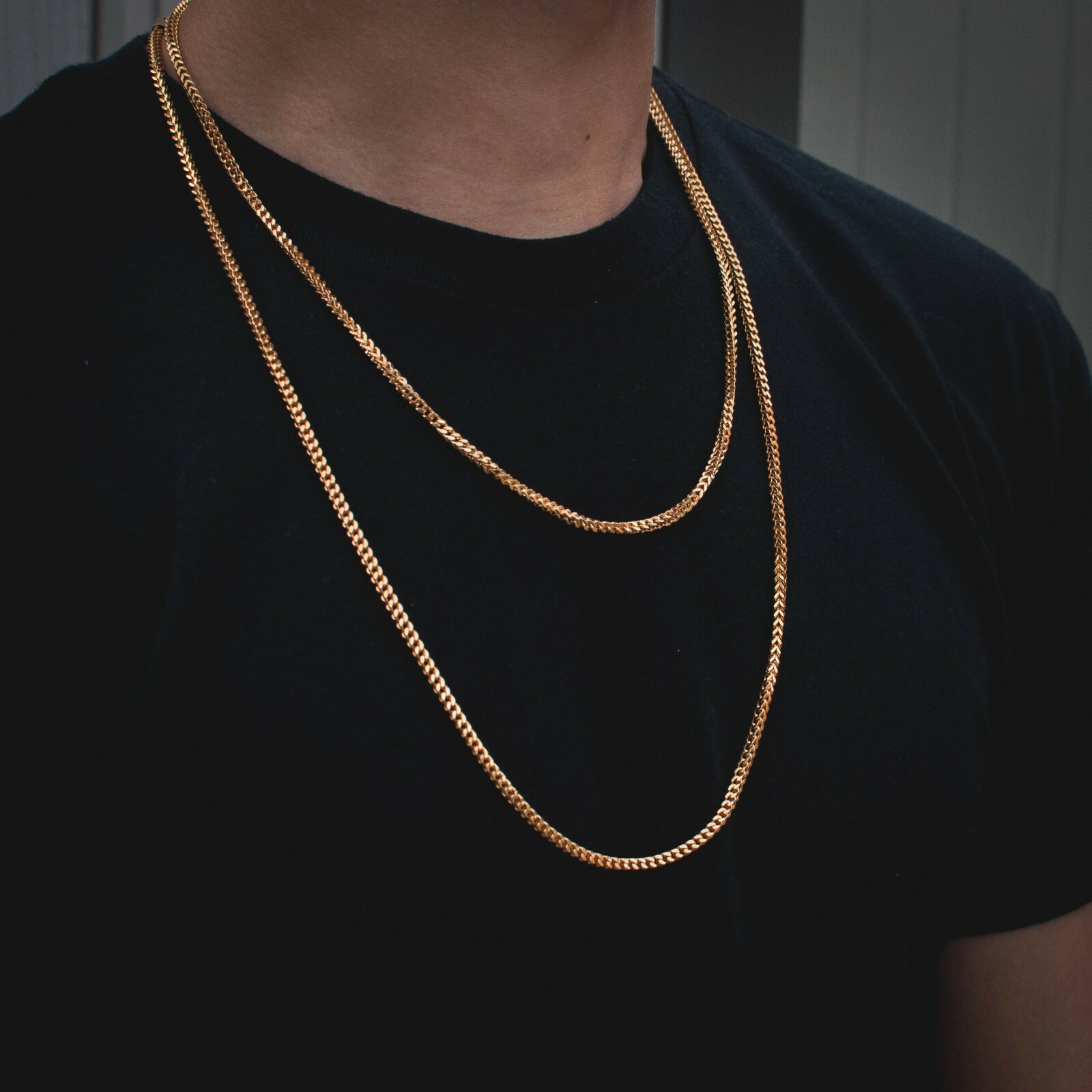 Franco Link Chain 18k Yellow Gold Necklace 3mm Solid Lifetime Warranty