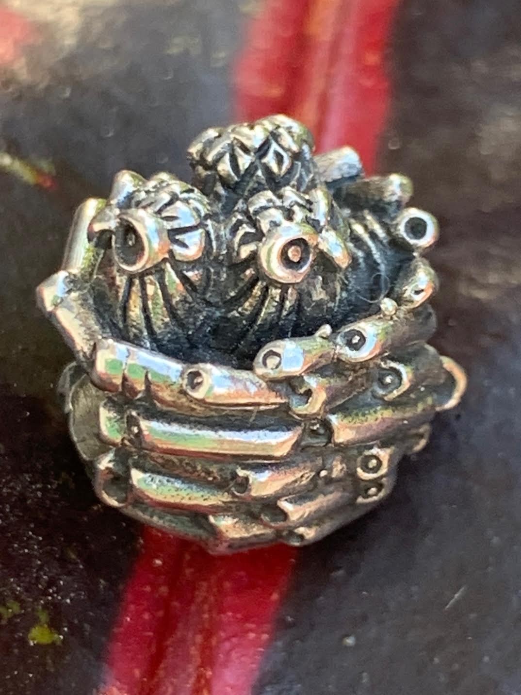 Redbalifrog Owl’s Nest Silver Charm