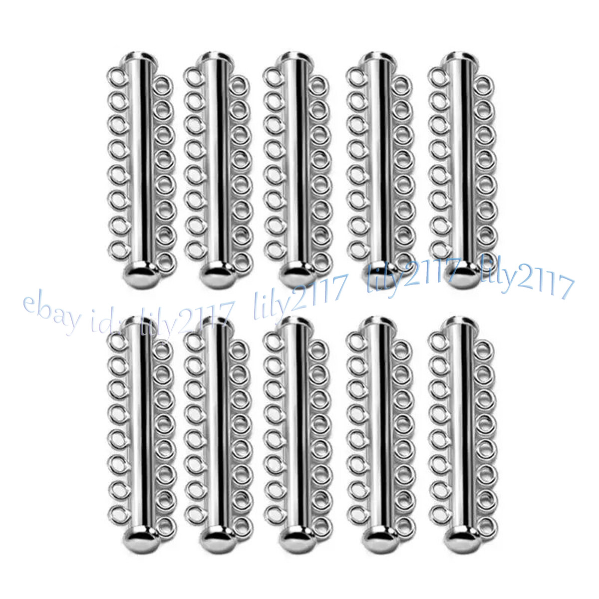 Multi-layered Magnetic Slide Lock Tube Clasps Connector For Jewelry Making DIY