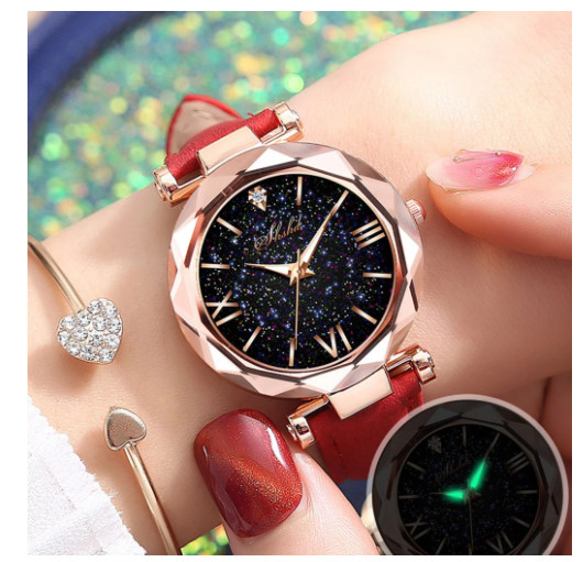 Reloj Moda Estrellas para Mujer Accesorio Luminoso y Encantador Romana Lujo