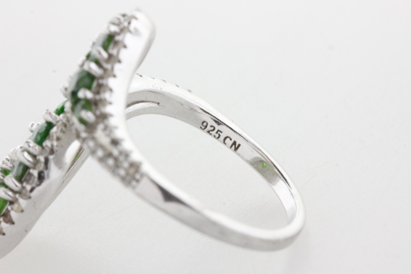 Fuzion Creations International Sterling Silver 925 CZ Cluster Drops Ring- Size 8