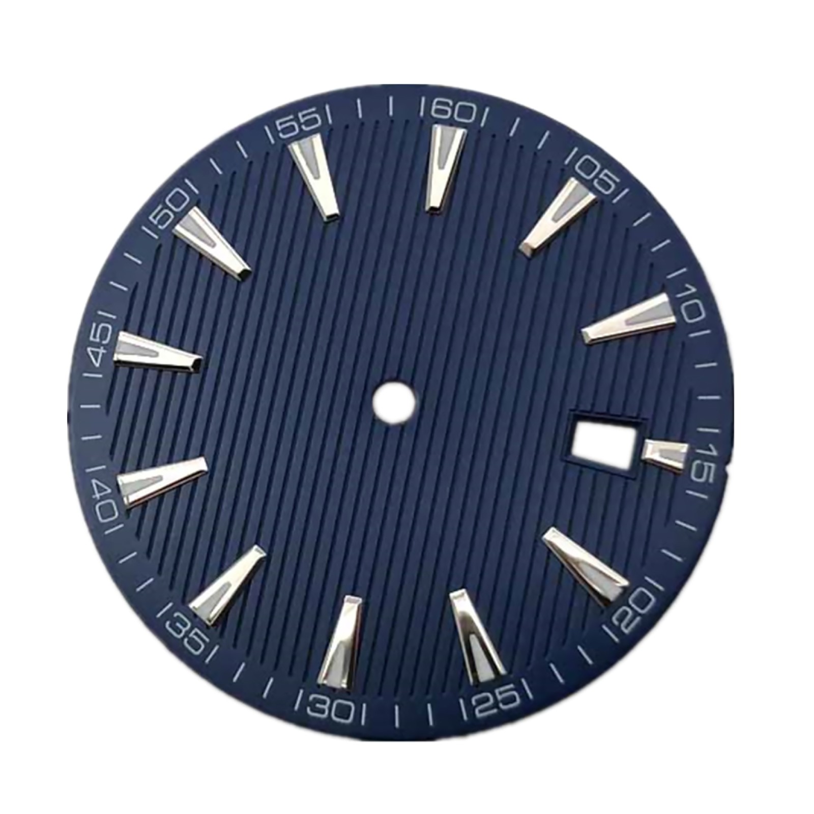 33.5mm Blue Watch Dial Face Plate Date @3 For NH35/NH35A Movement Replacement J