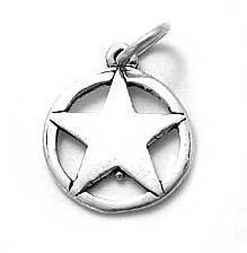 Genuine 925 Sterling Silver Texas Lone Star Charm Pendant