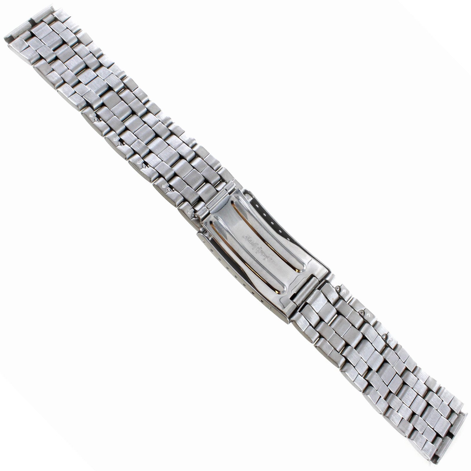 20mm Hirsch Stainless Steel Security Clasp Straight Ends Mens Watch Band 5712