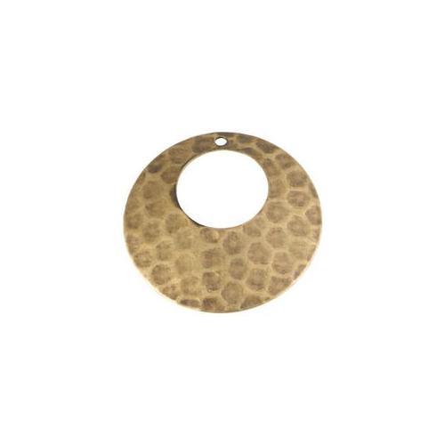 1 Hole Brass Ox Hammered Cutout Hoop Pendant (4)
