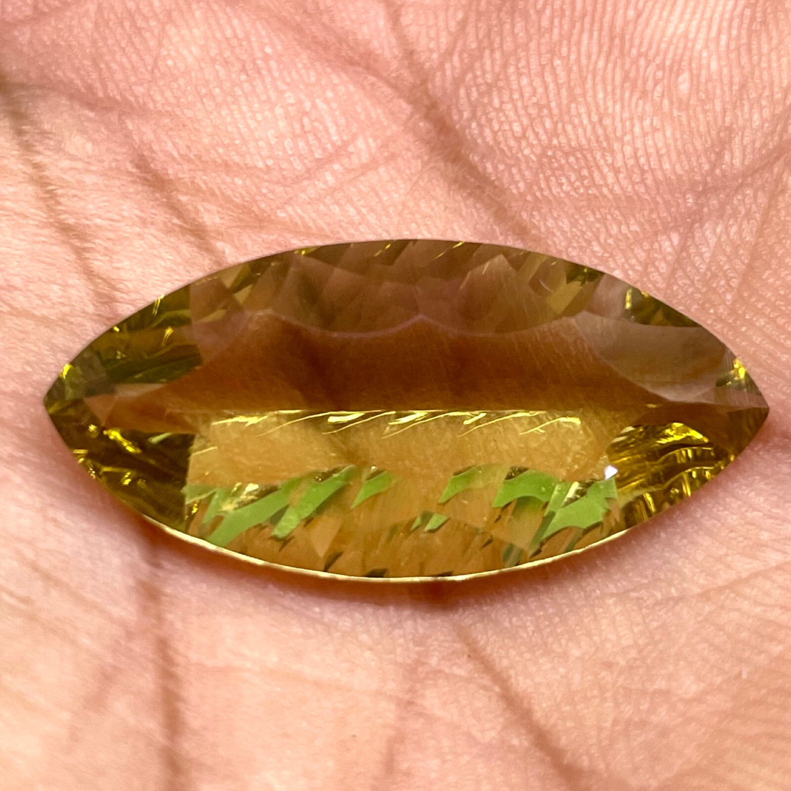 VVS 18.10 Cts Natural Lemon Citrine Marquise Custom Cut Top Quality Gemstone
