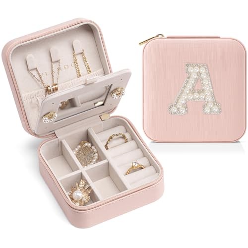 Mothers Day Gifts, Travel Jewelry Case for Women, Travel Gifts, Travel A Pink