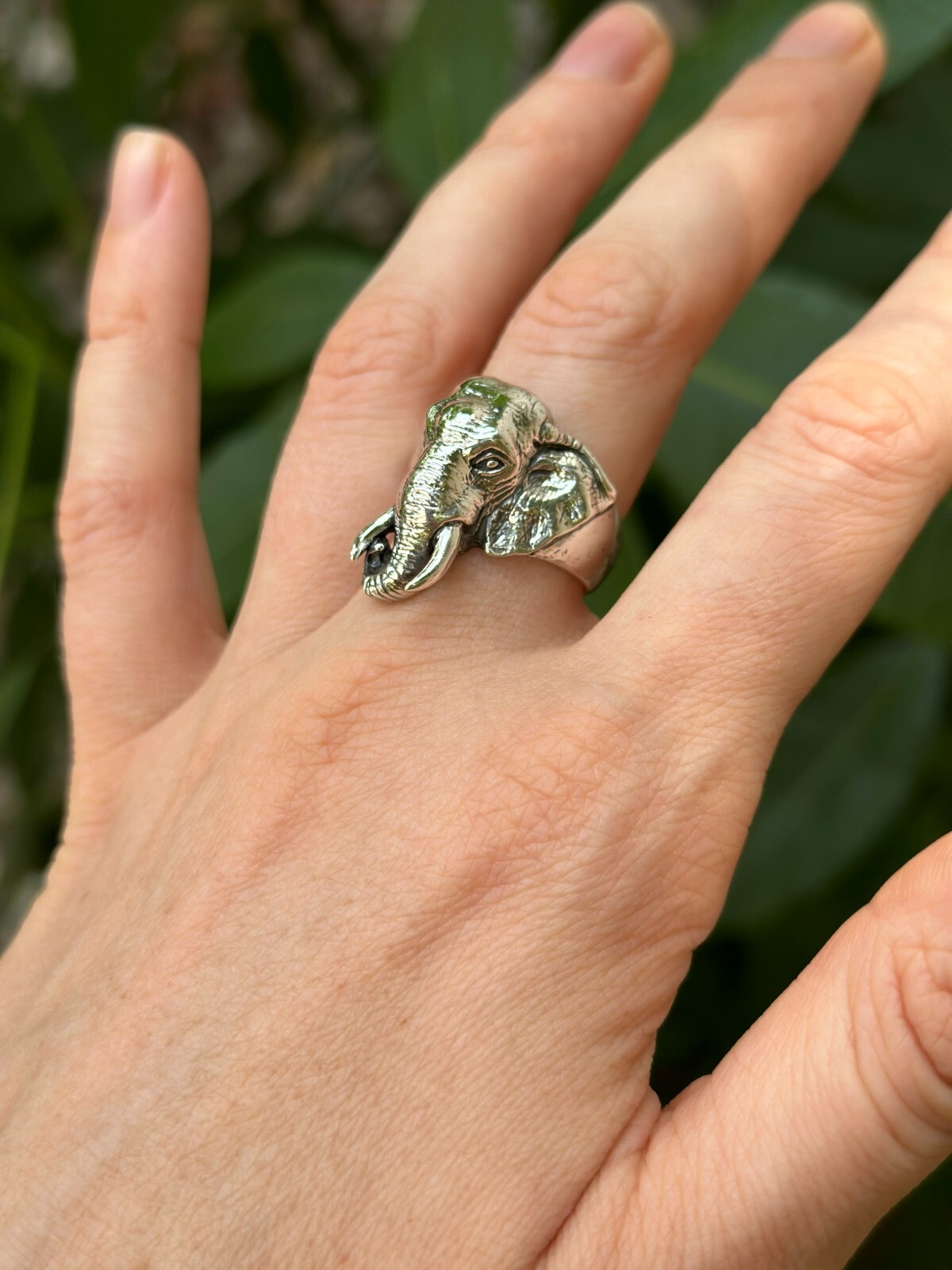 Elephant Ring STERLING SILVER 925 Big Tusks Exclusive Unique Design Detailed