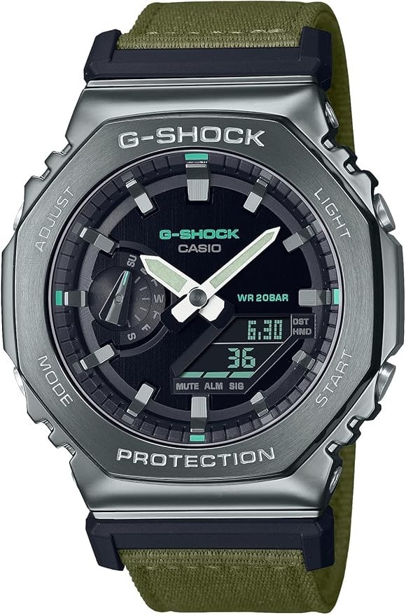 Casio G-Shock GM-2100CB-3AJF Metal Case Olive Green Web Limited Watch Japan