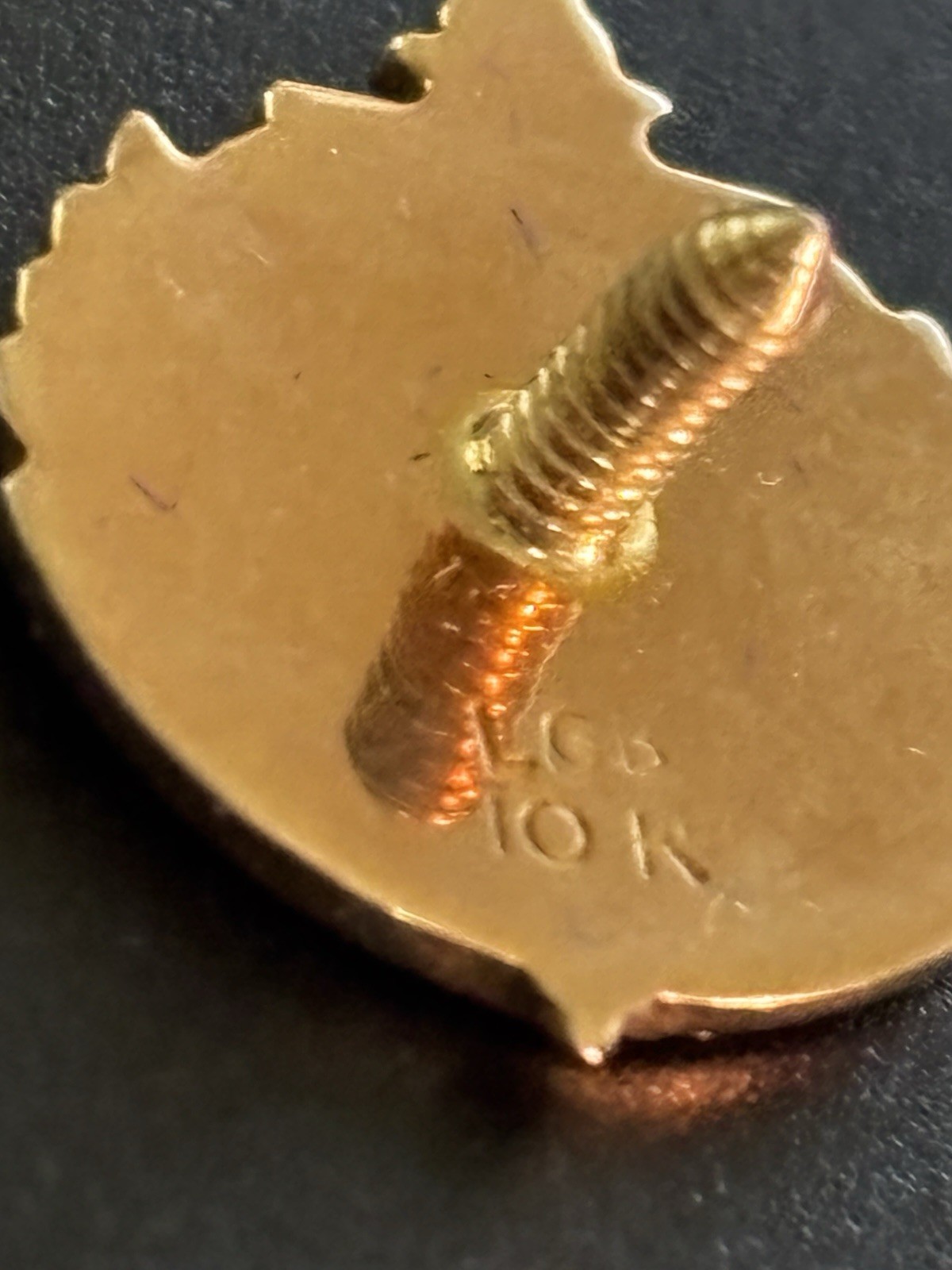 10K YELLOW GOLD USS UNITED STATES STEEL 45 YEARS AWARD PIN 2.3 g