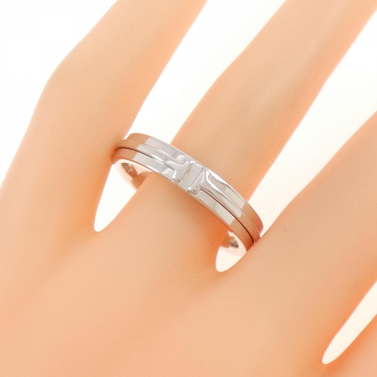 Authentic TIFFANY & Co. T Two Narrow Ring #230-000-656-6684