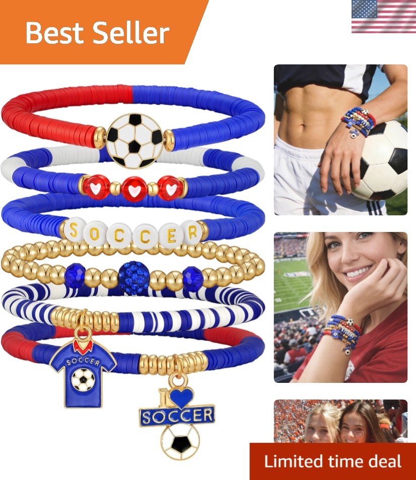 Stylish Soccer Bracelets for Game Day | Stackable Fan Accessories for All Ages
