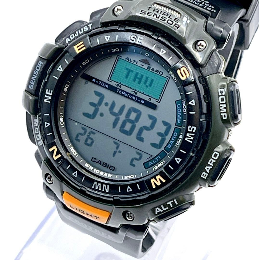 CASIO PROTREK PRG 40 Triple Sensor Men’s Wristwatch Working