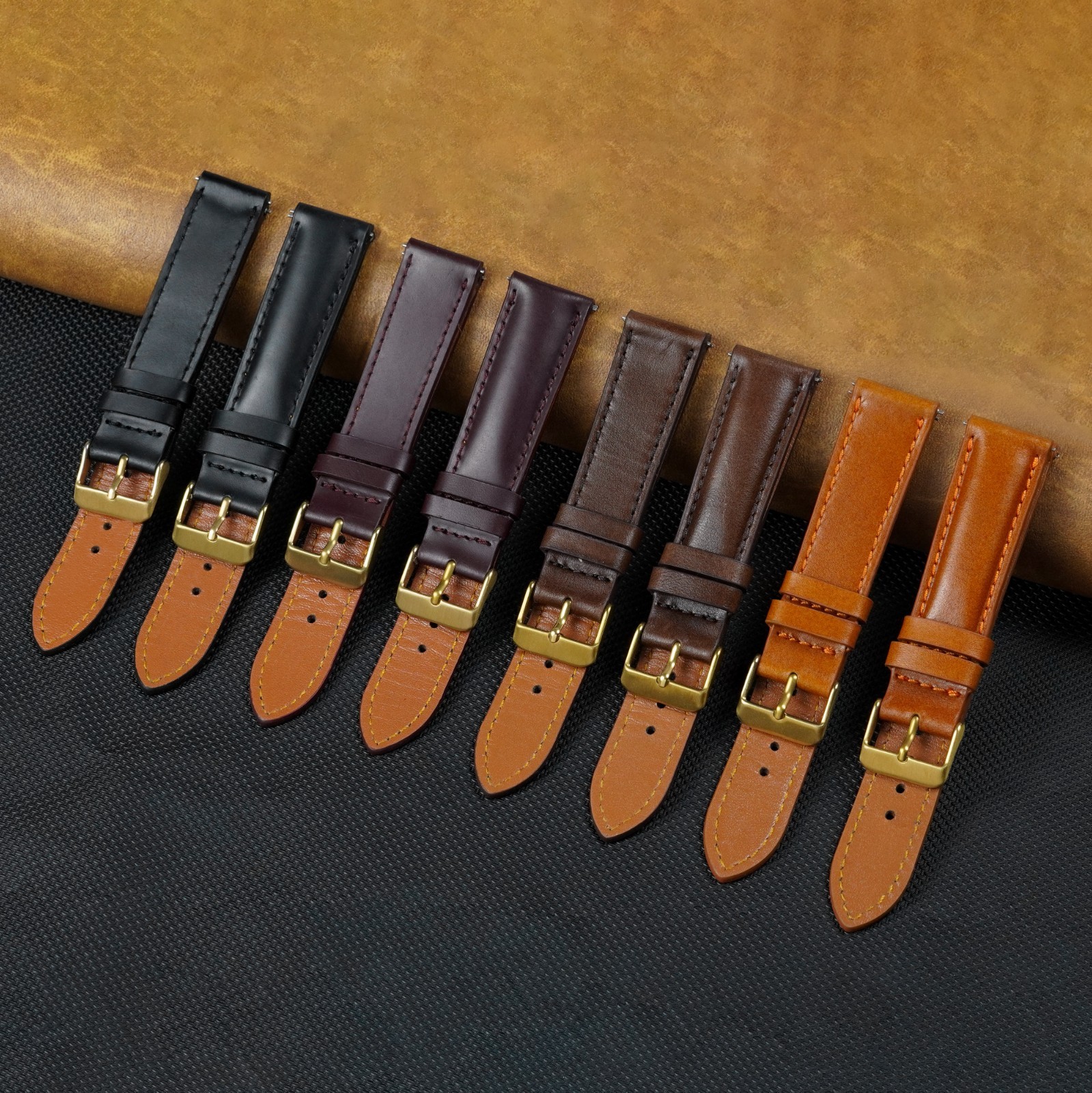 Leather Watch Band Men Real Watch Strap Quick Release 18mm 19mm 20mm 21mm 22mm