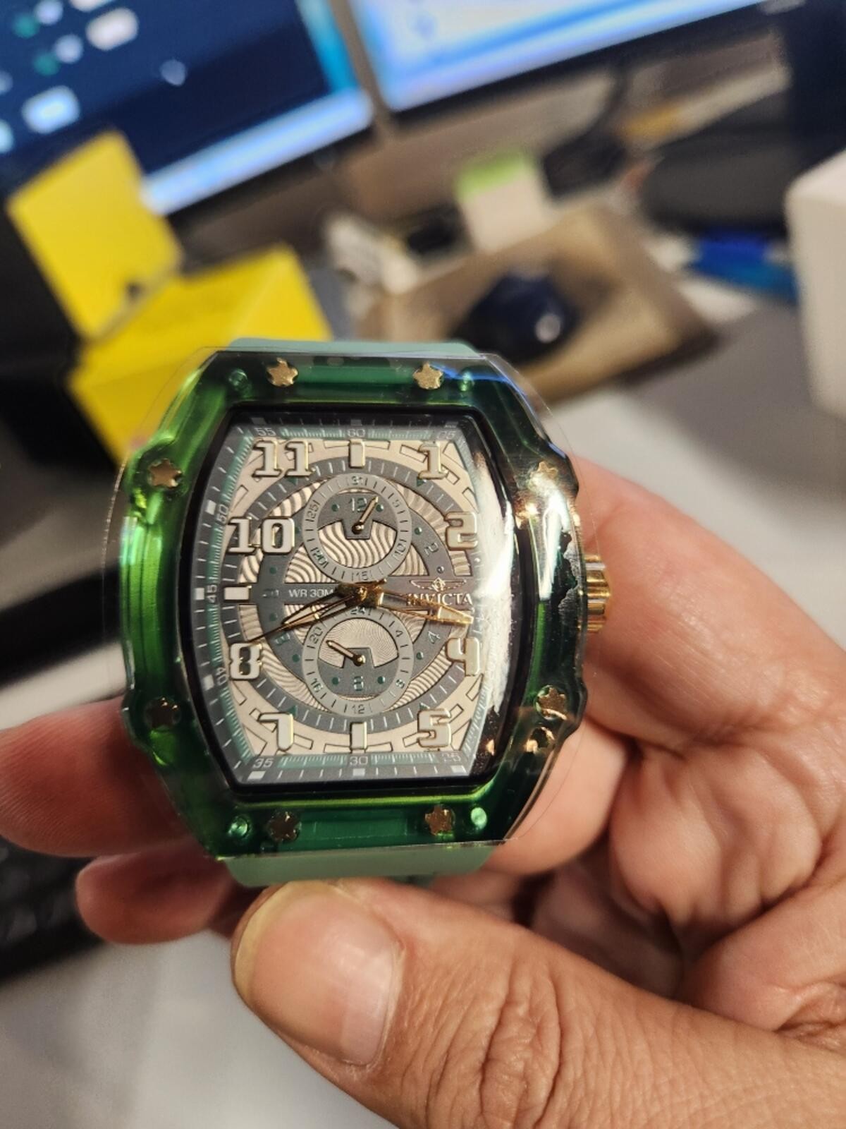 Invicta Racing Cyclone Men’s Watch – 48.5mm, Green (48710)