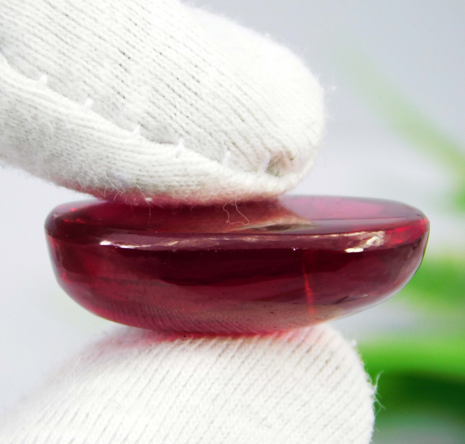 Certified 52.15 Ct Natural Burma Red Ruby Oval Cabochon Cut Loose Gemstone