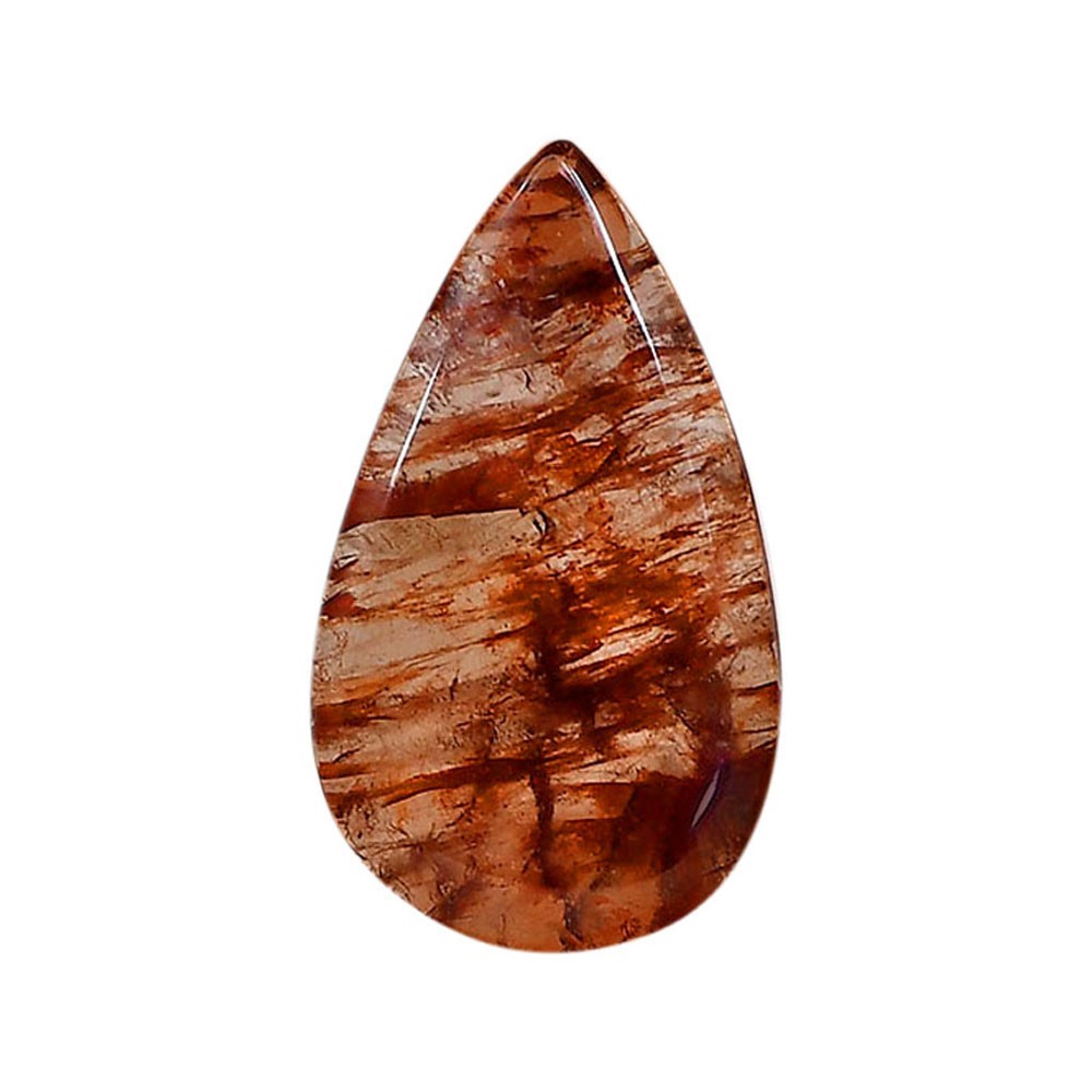 Natural Red Fire Quartz 16.6x29x4.3 mm Pear Shape Polished Gemstone LS122-06439