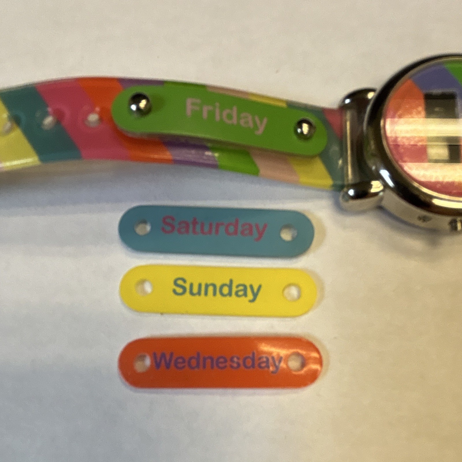 Hello Kitty Digital Watch Rainbow Colors VTG Digital Millennial w/Date