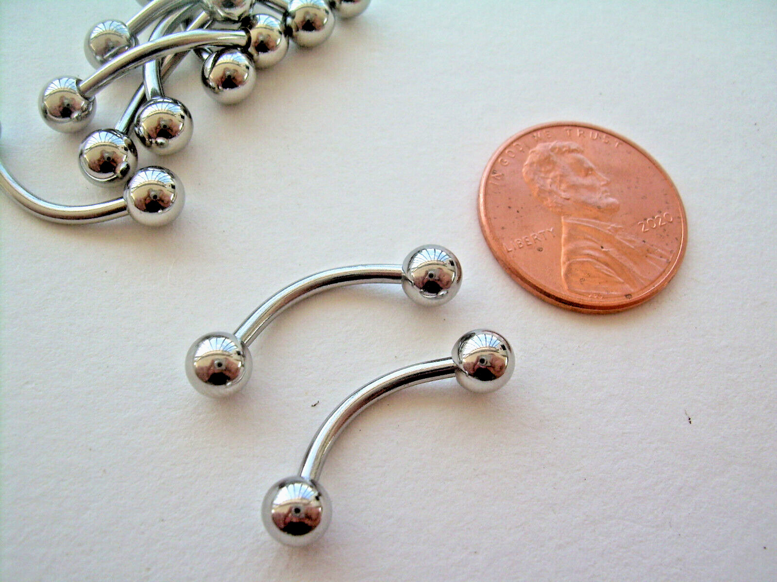 Pair 2 Pcs 14g Nipple Rings Barbell 1/2″ Wearable Area 4mm Small Ball End B-1