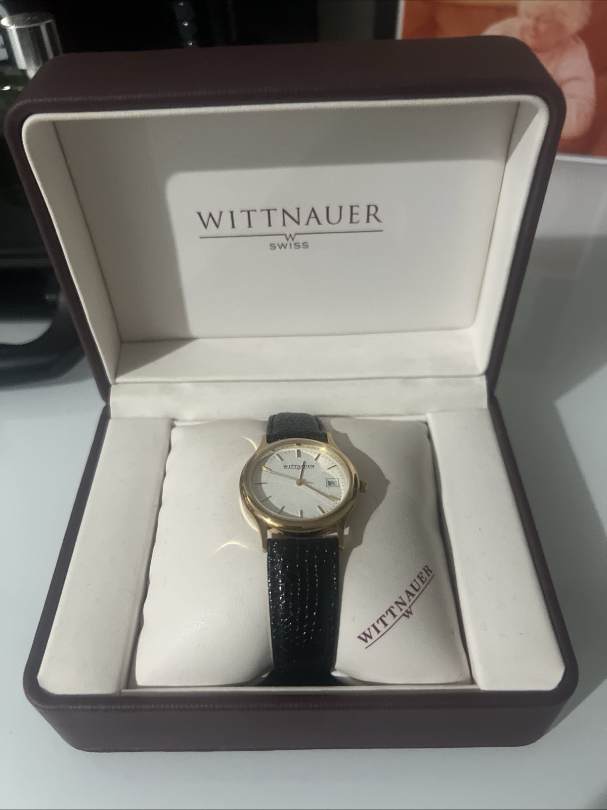 Wittnauer Swiss, gold and steel Swiss, special engraving 10 years at IBM