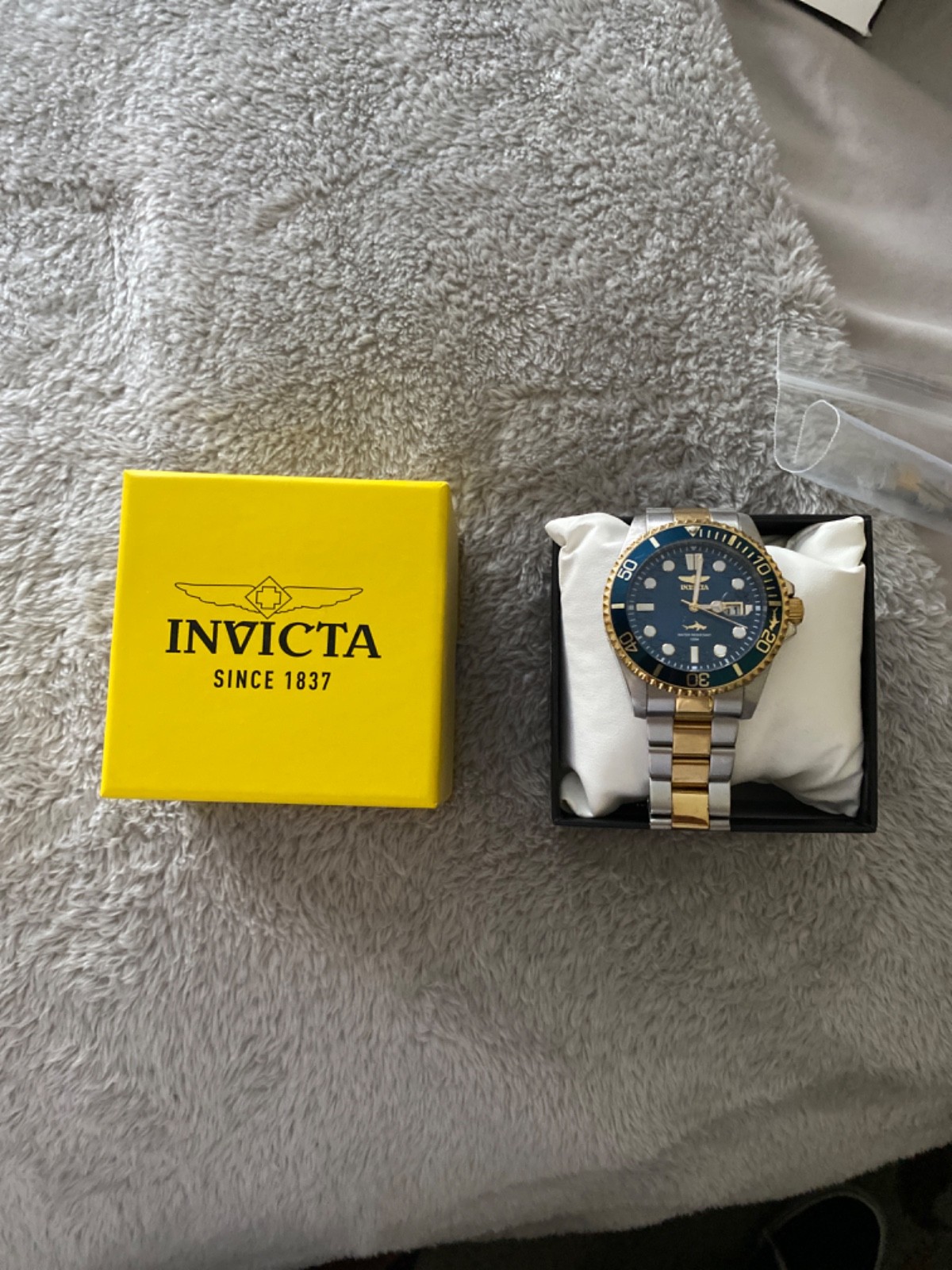 Invicta Pro Diver 26972 Blue Dial Two Tone Stainless Steel Wrist Watch for Men