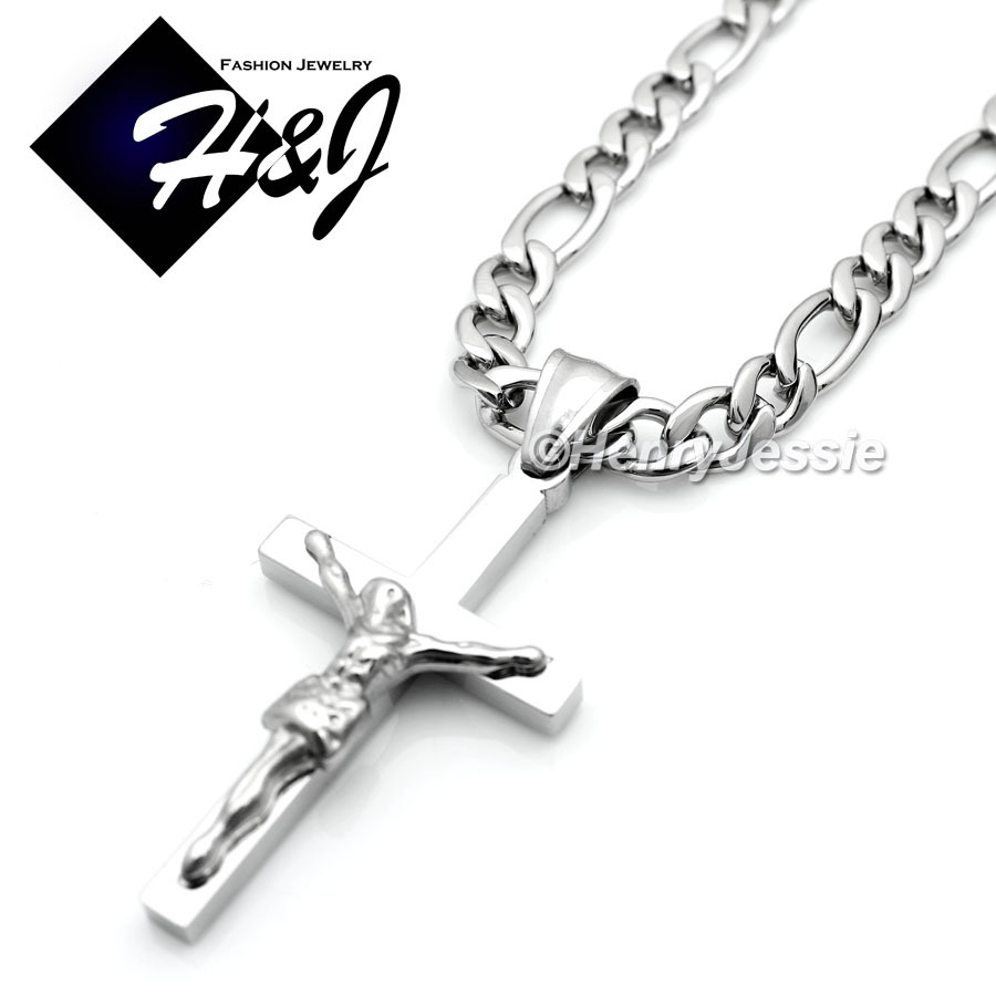 18-36″Stainless Steel 5mm Silver Figaro Link Chain Necklace Bracelet Pendant*P62