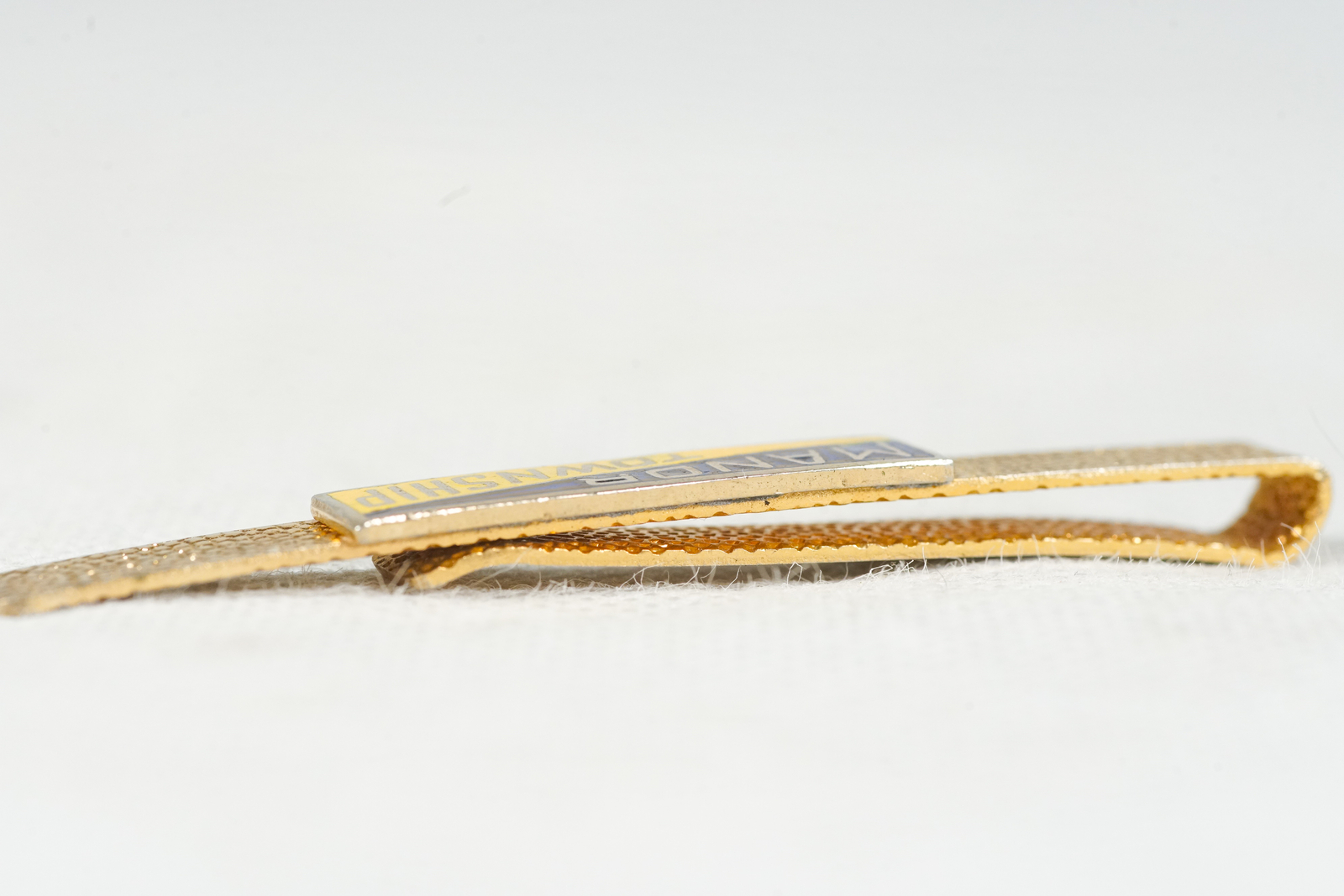 Manor Township Pennsylvania Mid-Century Textured Tie Bar Clip, The Kinney Co