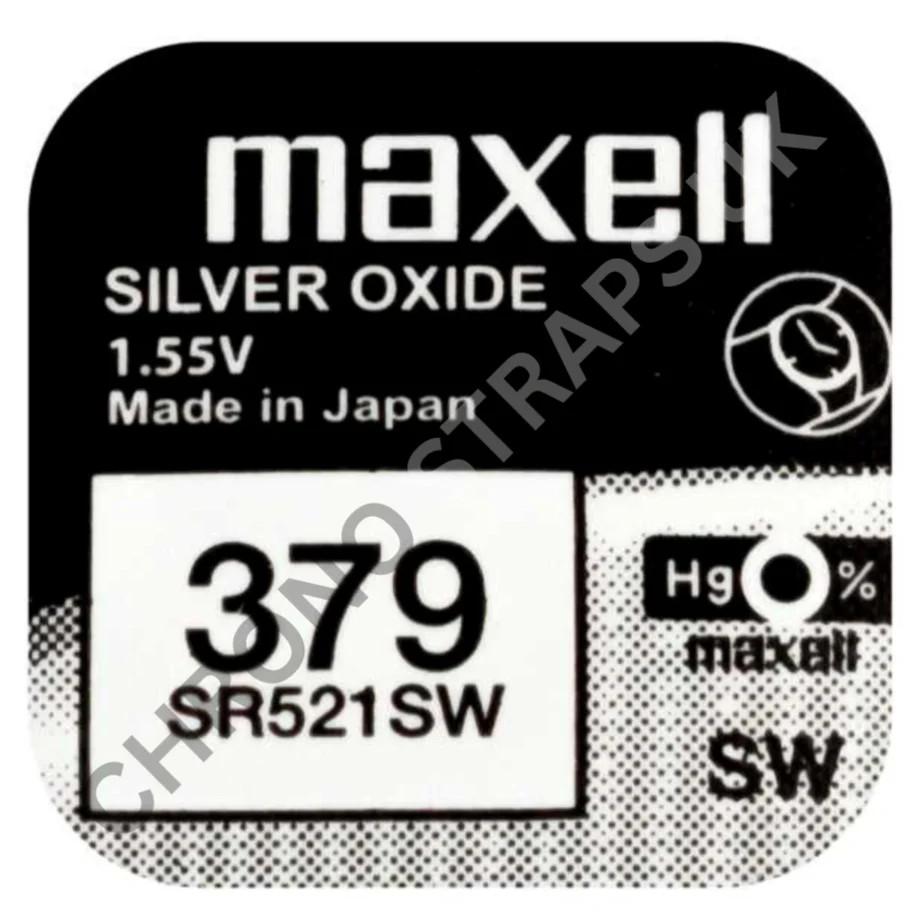 Maxell 379 / SR521SW Silver Oxide Watch Battery