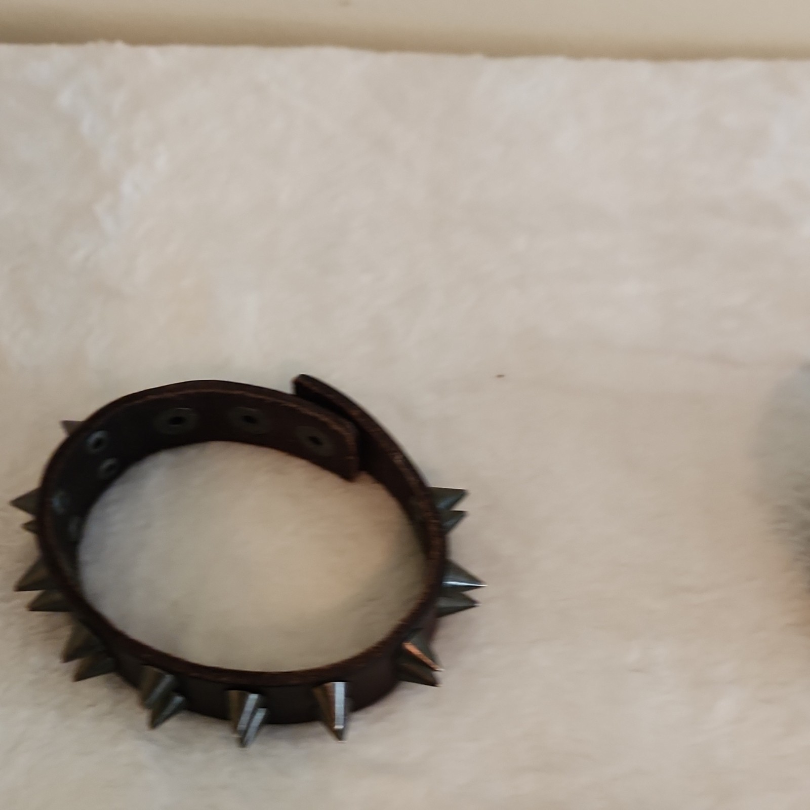 3pc Punk Biker Skull Bracelet Set Faux Leather/Metal Black Silver Buckle