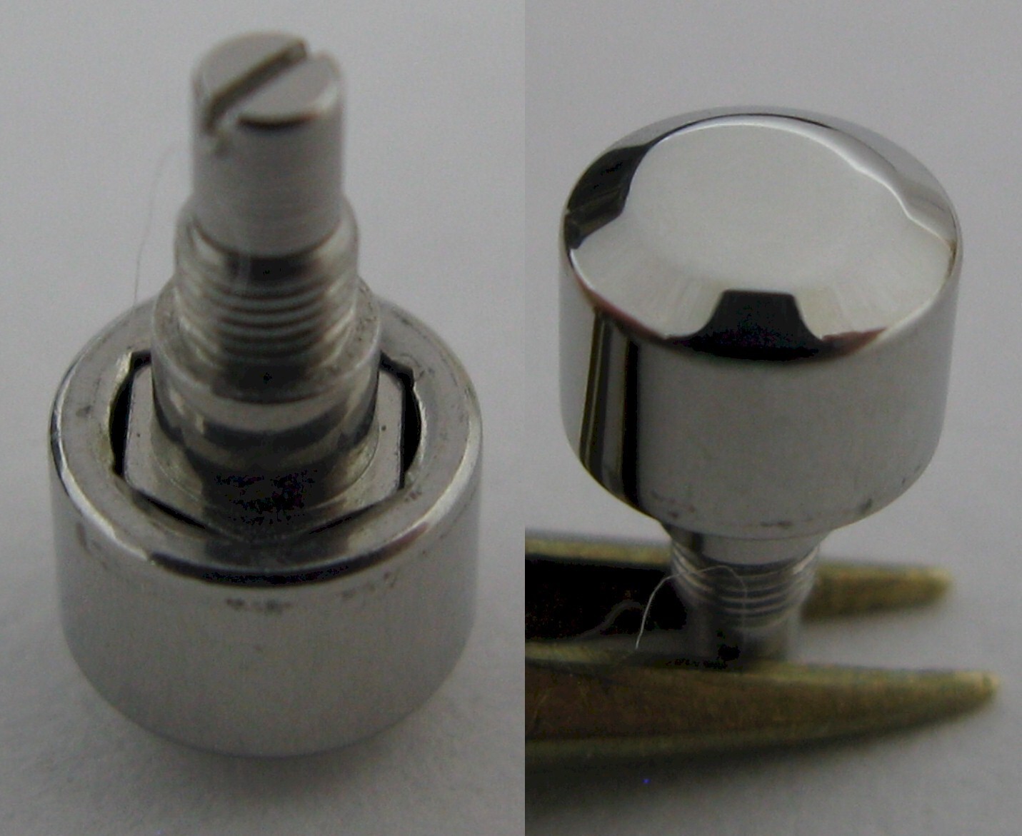 chronograph pusher in stainless steel diameter 4.7 mm fit case hole close 2 mm