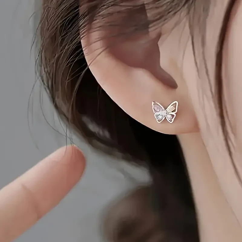 Elegant Butterfly Earrings Cute Sweet Ear, Alloy, for Holidays and Parties