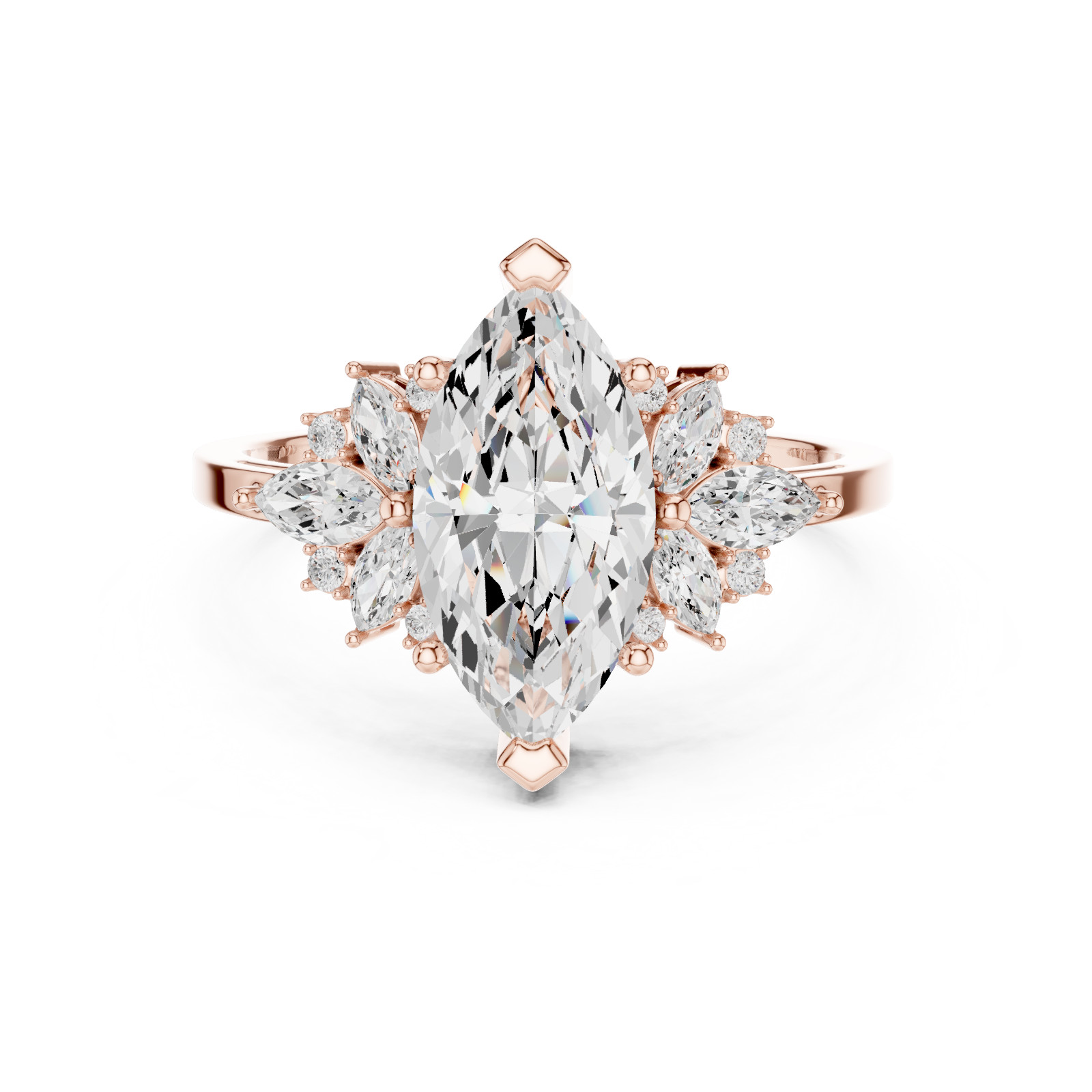 TCW 1.80 Ct Lab Grown Diamond Ring Elegance Women Anniversary 14K Gold Over