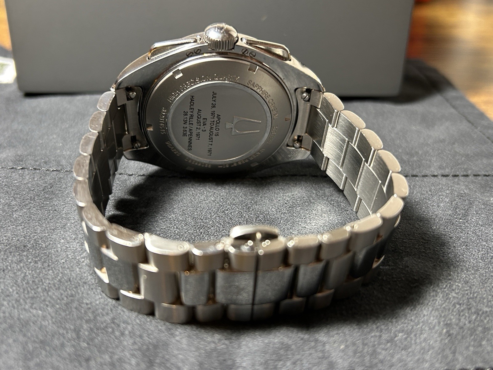 Bulova Men’s Lunar Pilot 45mm Chronograph Wristwatch Stainless Steel 96B251