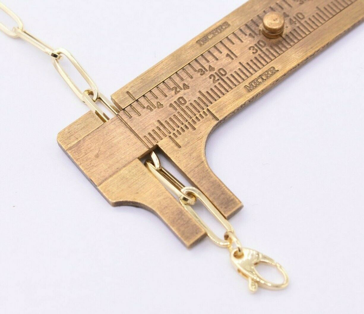 4.5mm Paperclip Link Bracelet Real 10K Yellow Gold ALL SIZES
